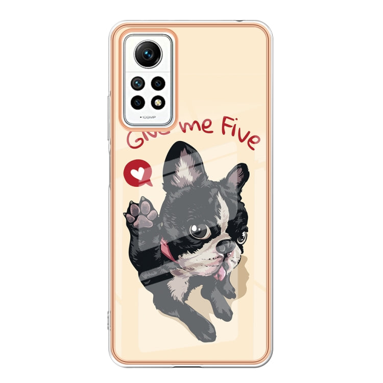 For Xiaomi Redmi Note 12 Pro 4G Global Electroplating Marble Dual-side IMD Phone Case(Lucky Dog) - Xiaomi Cases by buy2fix | Online Shopping UK | buy2fix