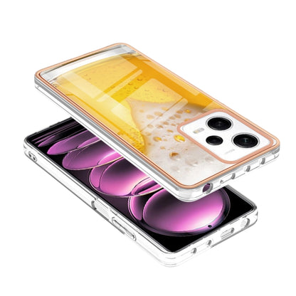 For Xiaomi Redmi Note 12 Pro 5G Global Electroplating Marble Dual-side IMD Phone Case(Draft Beer) - Xiaomi Cases by buy2fix | Online Shopping UK | buy2fix