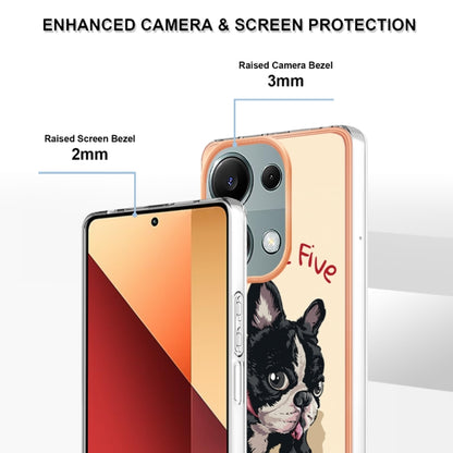For Xiaomi Redmi Note 13 Pro 4G/Poco M6 Pro 4G Electroplating Marble Dual-side IMD Phone Case(Lucky Dog) - Note 13 Pro Cases by buy2fix | Online Shopping UK | buy2fix