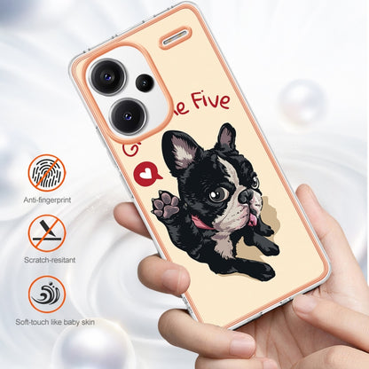 For Xiaomi Redmi Note 13 Pro+ 5G Electroplating Marble Dual-side IMD Phone Case(Lucky Dog) - Note 13 Pro+ Cases by buy2fix | Online Shopping UK | buy2fix