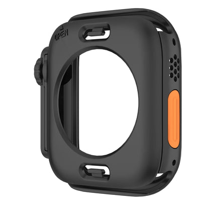 For Apple Watch Series 9 / 8 / 7 45mm Change to Ultra 49mm Waterproof All-Inclusive Film Hybrid PC Watch Case(Black) - Watch Cases by buy2fix | Online Shopping UK | buy2fix