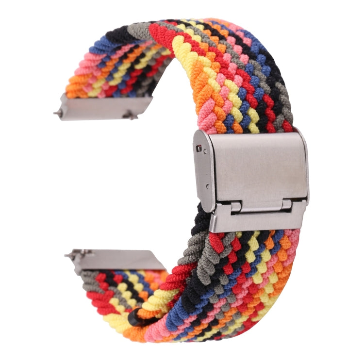 For Samsung Galaxy Watch 6 / 6 Classic Nylon Braided Metal Buckle Watch Band(Colorful) - Watch Bands by buy2fix | Online Shopping UK | buy2fix