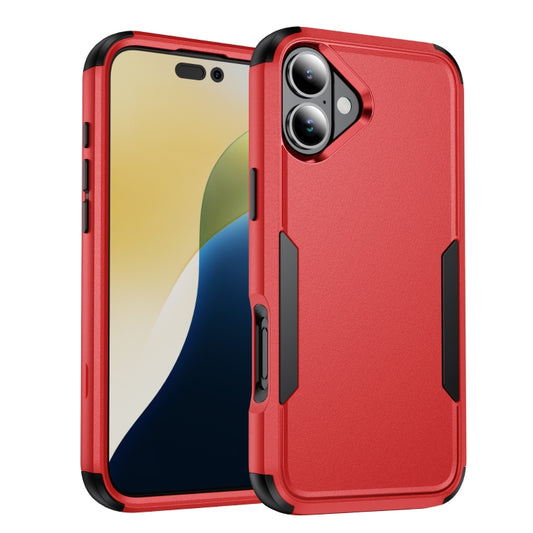 For iPhone 16 Commuter Shockproof TPU + PC Phone Case(Red+Black) - iPhone 16 Cases by buy2fix | Online Shopping UK | buy2fix