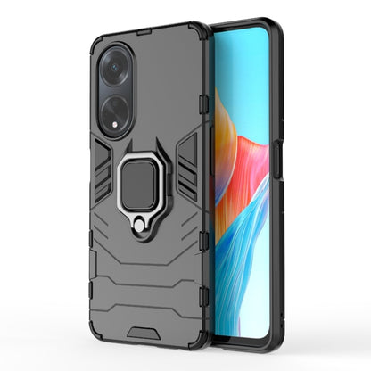 For OPPO A98 5G / A1 PC + TPU Shockproof Protective Phone Case with Magnetic Ring Holder(Black) - OPPO Cases by buy2fix | Online Shopping UK | buy2fix