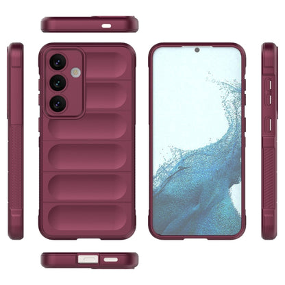 For Samsung Galaxy S24 5G Magic Shield TPU + Flannel Phone Case(Wine Red) - Galaxy S24 5G Cases by buy2fix | Online Shopping UK | buy2fix