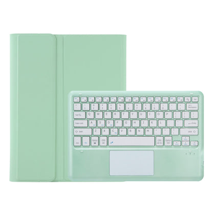 For Samsung Galaxy Tab S9 FE+ A810B-A Touch Pad Detachable Bluetooth Keyboard Leather Tablet Case(Mint Green) - Samsung Keyboard by buy2fix | Online Shopping UK | buy2fix