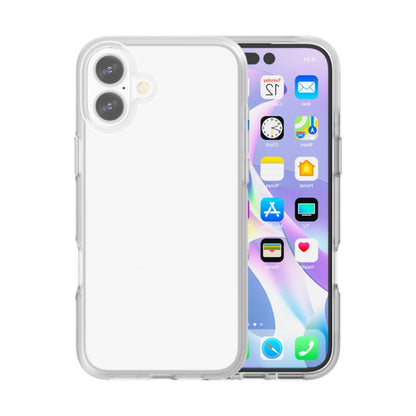 For iPhone 16 Rubber Oil Surface Solid Color Phone Case(White) - iPhone 16 Cases by buy2fix | Online Shopping UK | buy2fix