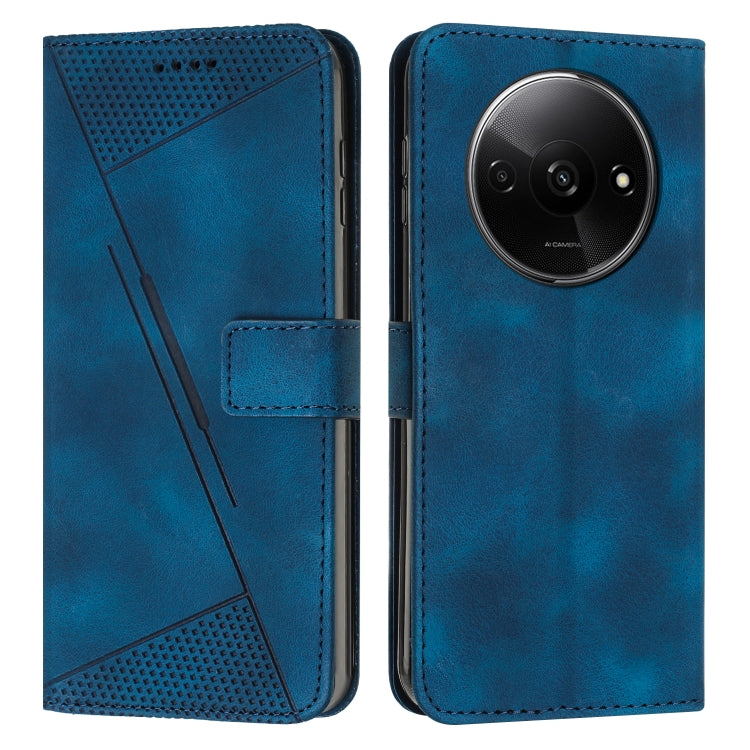 For Xiaomi Redmi A3 Dream Triangle Leather Phone Case with Lanyard(Blue) - Xiaomi Cases by buy2fix | Online Shopping UK | buy2fix