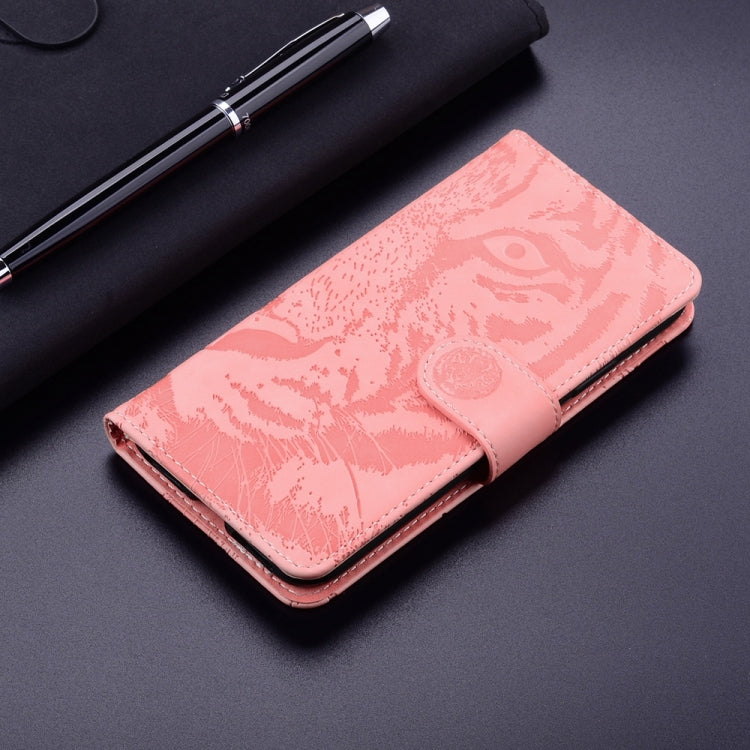 For OnePlus 13 Tiger Embossing Pattern Flip Leather Phone Case(Pink) - OnePlus Cases by buy2fix | Online Shopping UK | buy2fix