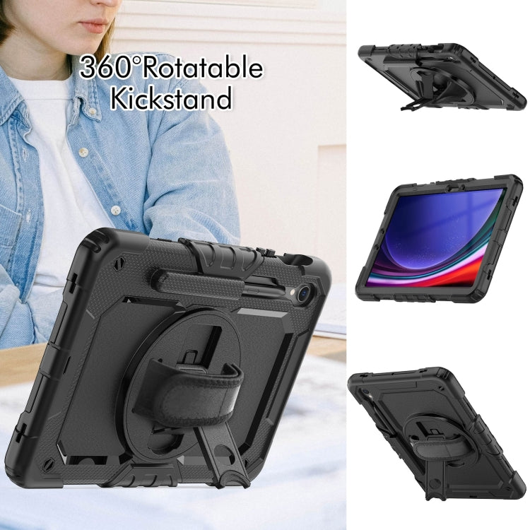 For Samsung Galaxy Tab S9 / S9 FE Silicone + PC Tablet Case(Black) - Galaxy Tab S9 Cases by buy2fix | Online Shopping UK | buy2fix