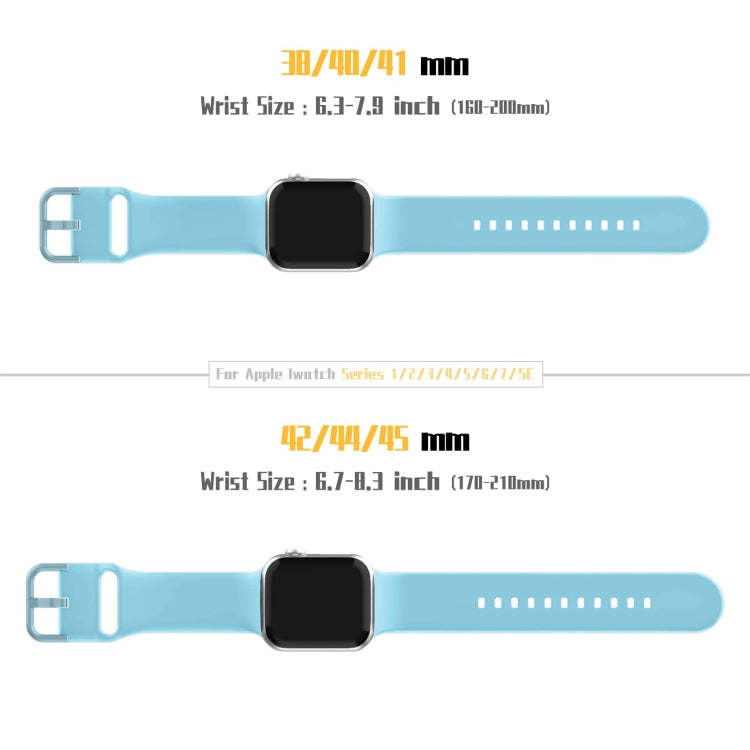 For Apple Watch Ultra 49mm Pin Buckle Silicone Watch Band(Light Blue) - Watch Bands by buy2fix | Online Shopping UK | buy2fix