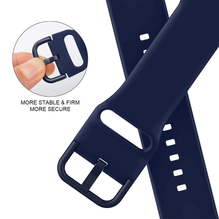 For Apple Watch Series 7 41mm Pin Buckle Silicone Watch Band(Midnight Blue) - Watch Bands by buy2fix | Online Shopping UK | buy2fix