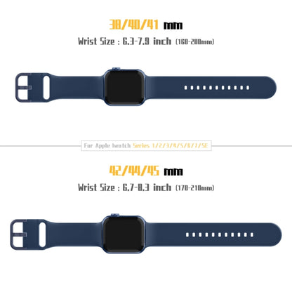 For Apple Watch Series 2 42mm Pin Buckle Silicone Watch Band(Abyss Blue) - Watch Bands by buy2fix | Online Shopping UK | buy2fix