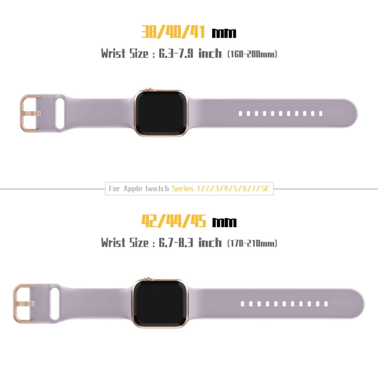 For Apple Watch Series 9 41mm Pin Buckle Silicone Watch Band(Baby Purple) - Watch Bands by buy2fix | Online Shopping UK | buy2fix