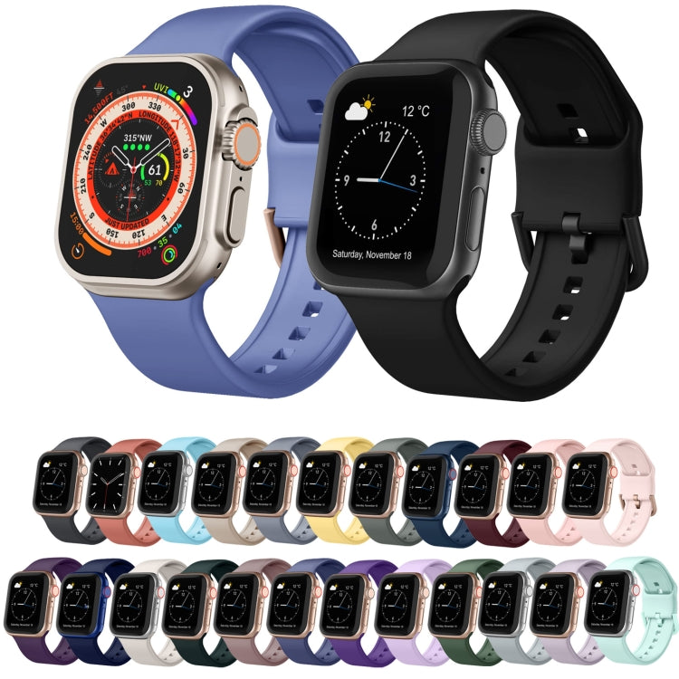 For Apple Watch Series 9 41mm Pin Buckle Silicone Watch Band(Baby Purple) - Watch Bands by buy2fix | Online Shopping UK | buy2fix