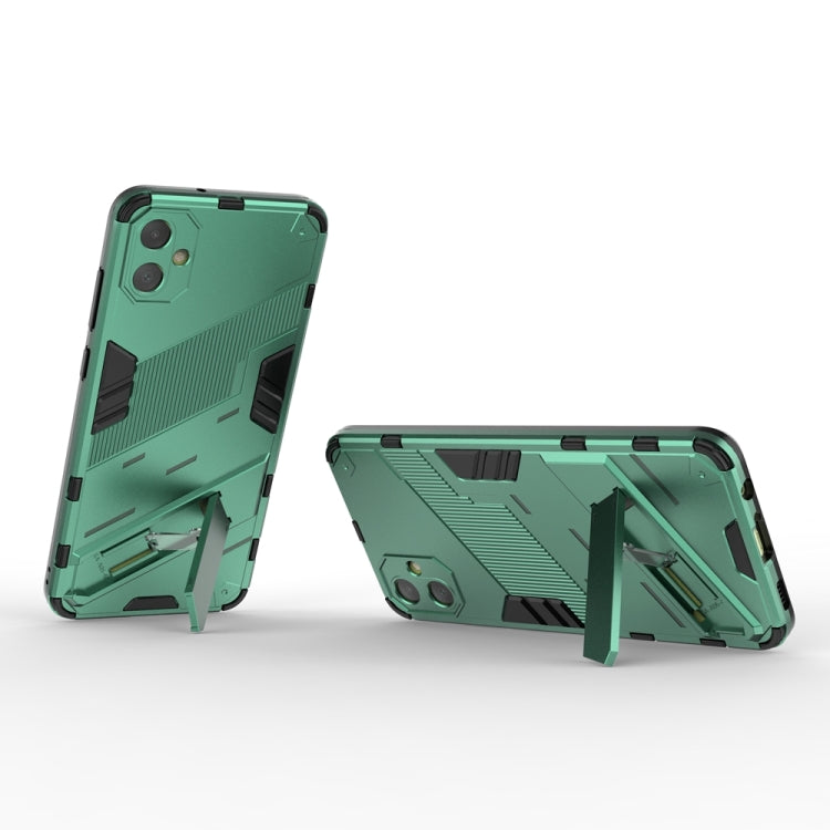 For Samsung Galaxy A05 4G Punk Armor 2 in 1 PC + TPU Shockproof Phone Case with Invisible Holder(Green) - Galaxy Phone Cases by buy2fix | Online Shopping UK | buy2fix