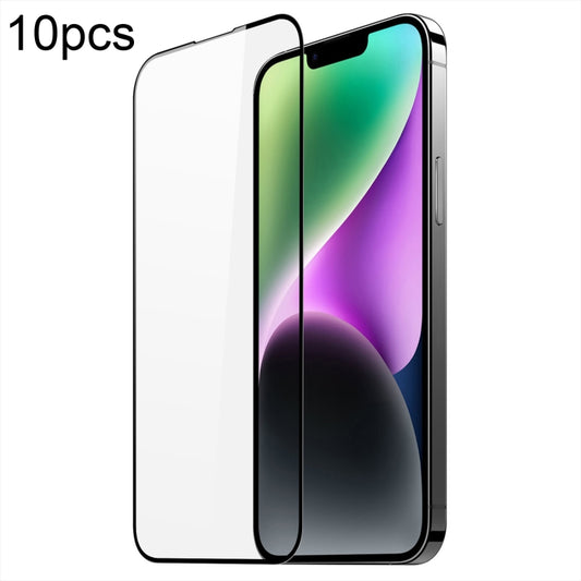 For iPhone 15 10pcs DUX DUCIS 0.33mm 9H Medium Alumina Tempered Glass Film - iPhone 15 Cases by DUX DUCIS | Online Shopping UK | buy2fix