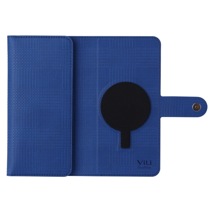 For iPhone 14 ViLi GHB Series MagSafe Magnetic Zipper Leather Phone Case(Blue) - iPhone 14 Cases by ViLi | Online Shopping UK | buy2fix