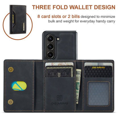 For Samsung Galaxy Z Fold6 DG.MING M2 Series 3-Fold Multi Card Bag + Magnetic Phone Case(Black) - Galaxy Z Fold6 5G Cases by DG.MING | Online Shopping UK | buy2fix