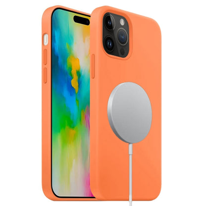 For iPhone 16 Pro Liquid Silicone Full Coverage MagSafe Phone Case(Orange) - More iPhone Cases by buy2fix | Online Shopping UK | buy2fix