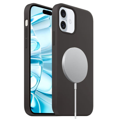 For iPhone 16 Liquid Silicone Full Coverage MagSafe Phone Case(Black) - iPhone 16 Cases by buy2fix | Online Shopping UK | buy2fix