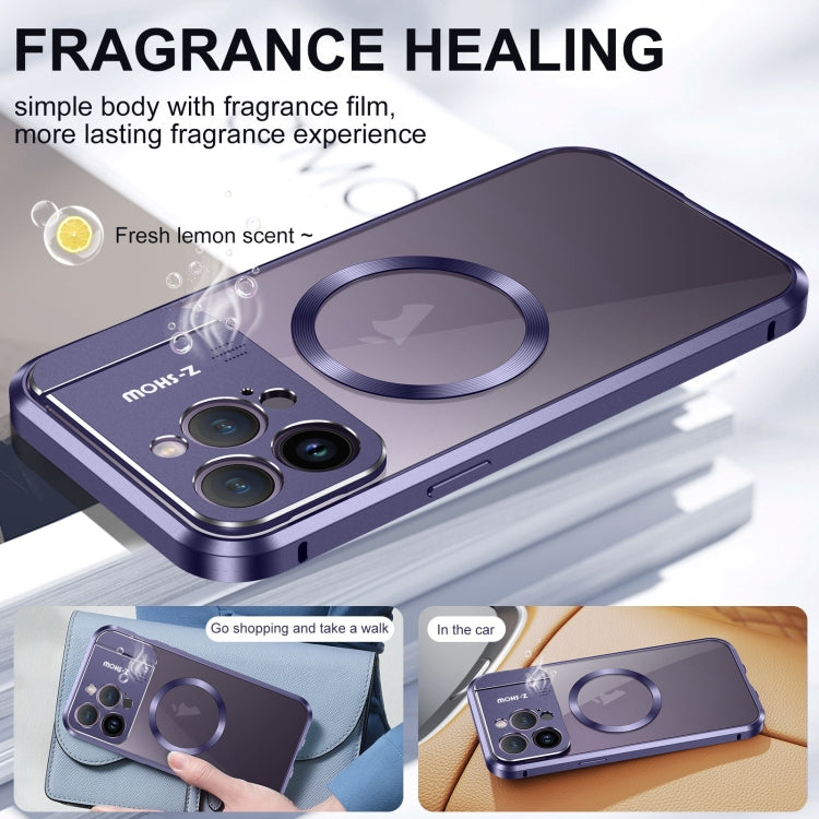 For iPhone 15 Plus Aromatherapy Holder Single-sided MagSafe Magnetic Phone Case(Black) - iPhone 15 Plus Cases by buy2fix | Online Shopping UK | buy2fix