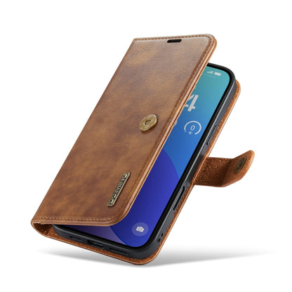 For iPhone 16 Pro DG.MING Crazy Horse Texture Detachable Magnetic Leather Phone Case(Brown) - iPhone 16 Pro Cases by DG.MING | Online Shopping UK | buy2fix