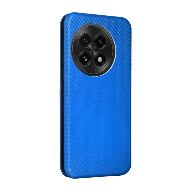 For OnePlus 13 Carbon Fiber Texture Flip Leather Phone Case(Blue) - OnePlus Cases by buy2fix | Online Shopping UK | buy2fix