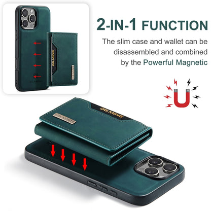 For iPhone 16 Pro DG.MING M2 Series 3-Fold Card Bag Wallet Leather Phone Case(Green) - iPhone 16 Pro Cases by DG.MING | Online Shopping UK | buy2fix