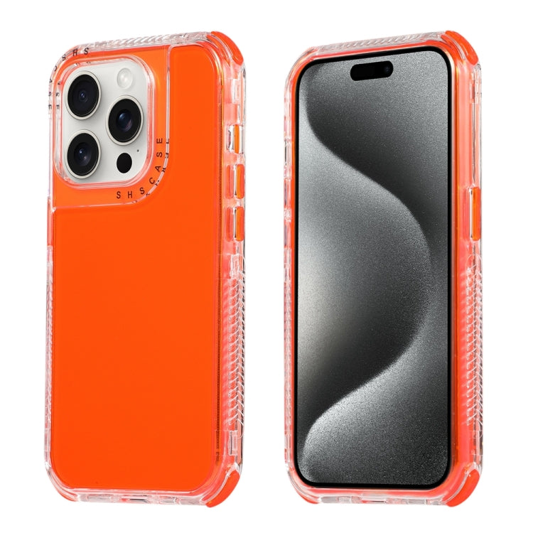 For iPhone 16 Pro Dreamland 3 in 1 Clear Color Transparent Frame PC + TPU Phone Case(Orange) - iPhone 16 Pro Cases by buy2fix | Online Shopping UK | buy2fix