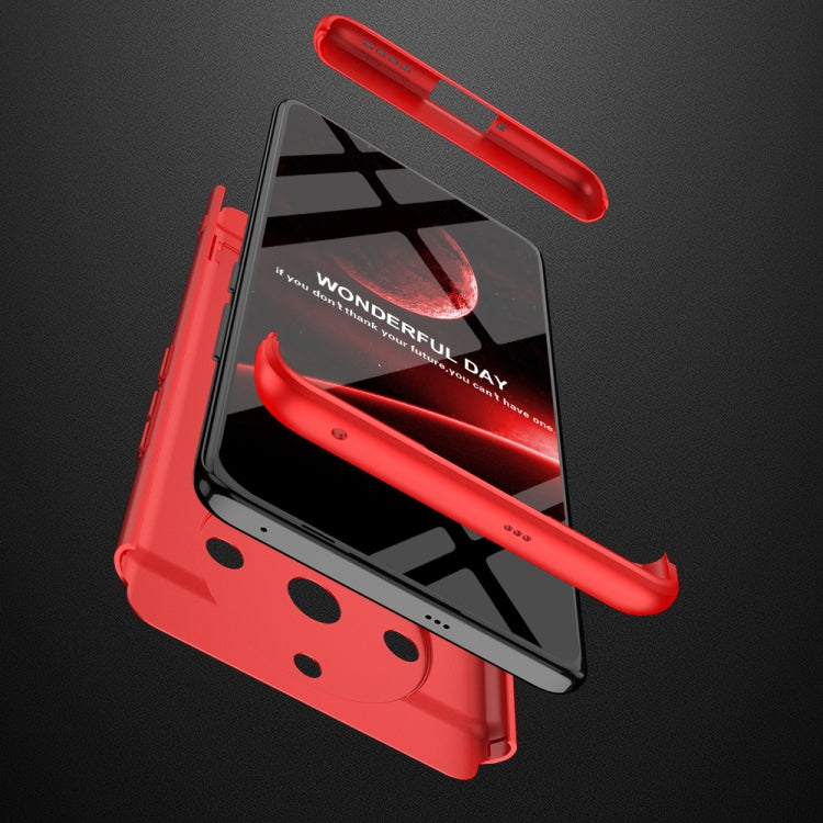 For Realme 11 Pro / 11 Pro+ GKK Three Stage Splicing Full Coverage PC Phone Case with Stand(Red) - Realme Cases by GKK | Online Shopping UK | buy2fix