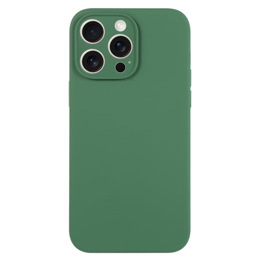 For iPhone 15 Pro Pure Color Liquid Silicone Fine Pore Phone Case(Clover Green) - iPhone 15 Pro Cases by buy2fix | Online Shopping UK | buy2fix