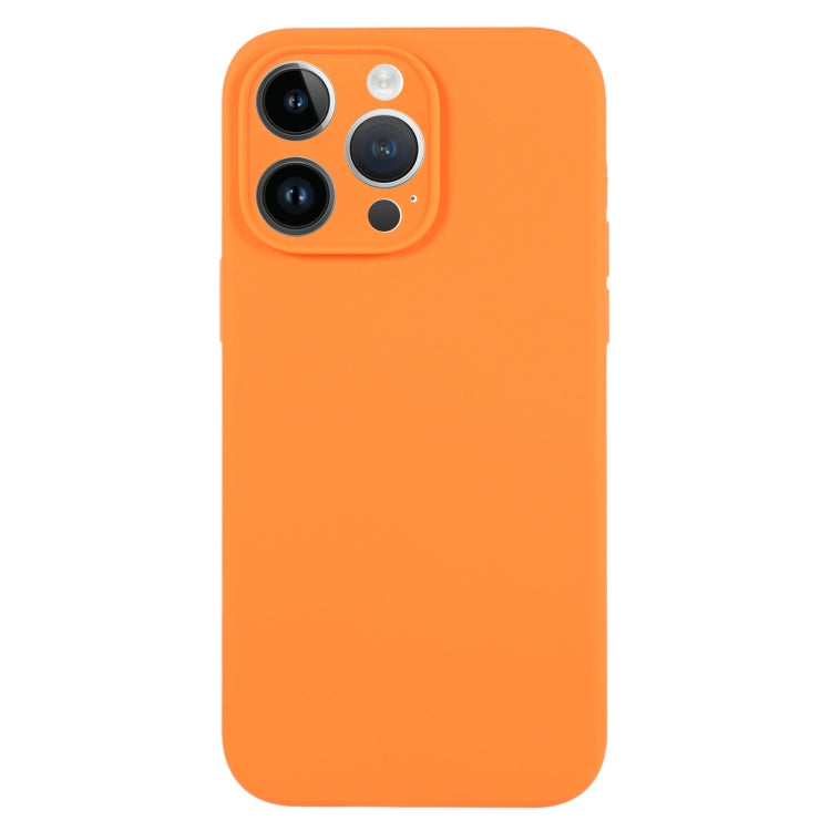 For iPhone 13 Pro Max Pure Color Liquid Silicone Fine Pore Phone Case(Orange) - iPhone 13 Pro Max Cases by buy2fix | Online Shopping UK | buy2fix