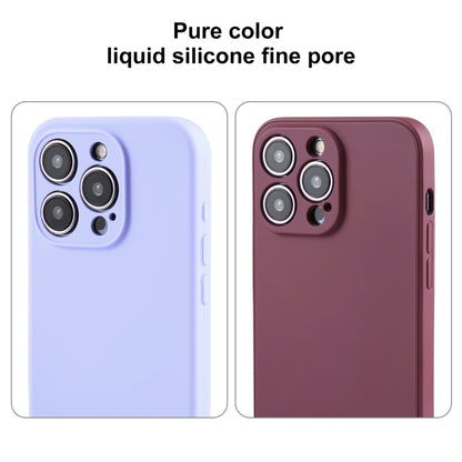 For iPhone 13 Pure Color Liquid Silicone Fine Pore Phone Case(Lilac Purple) - iPhone 13 Cases by buy2fix | Online Shopping UK | buy2fix