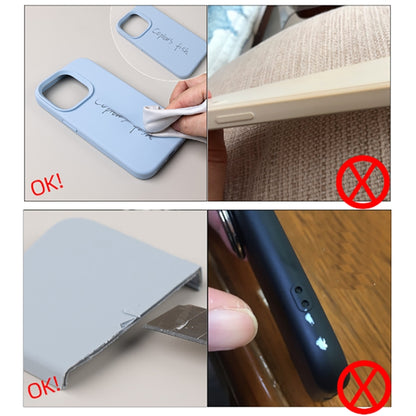 For iPhone 14 Plus Pure Color Liquid Silicone Fine Pore Phone Case(Willow Green) - iPhone 14 Plus Cases by buy2fix | Online Shopping UK | buy2fix