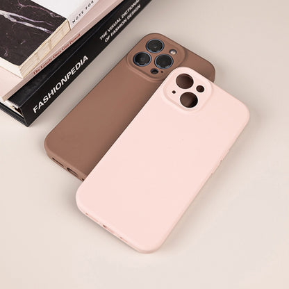 For iPhone 16 Pure Color Liquid Silicone Fine Pore Phone Case(Black) - iPhone 16 Cases by buy2fix | Online Shopping UK | buy2fix