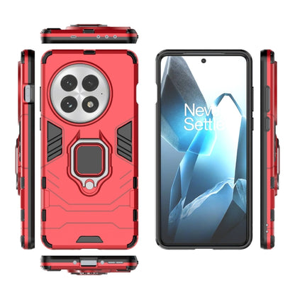 For OnePlus 13 5G Shockproof PC + TPU Holder Phone Case(Red) - OnePlus Cases by buy2fix | Online Shopping UK | buy2fix