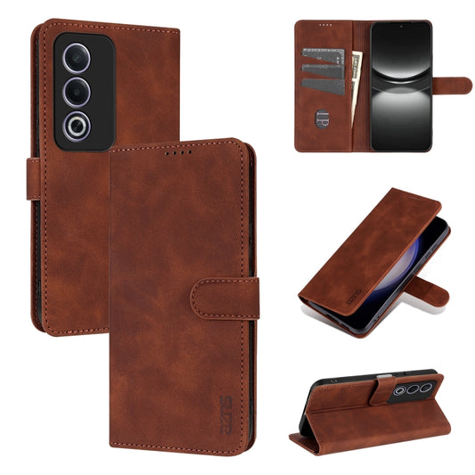 For OPPO A3x 5G / A3 Energy 5G AZNS Skin Feel Calf Texture Flip Leather Phone Case(Brown) - OPPO Cases by AZNS | Online Shopping UK | buy2fix