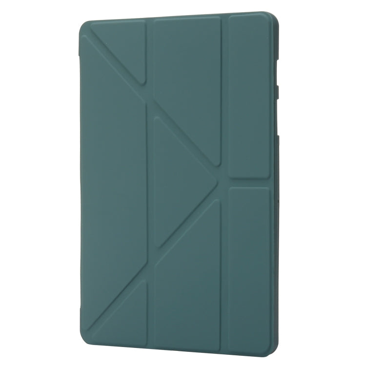 For Samsung Galaxy Tab S9+ Deformation Silicone Leather Tablet Case(Dark Green) - Galaxy Tab S9+ Cases by buy2fix | Online Shopping UK | buy2fix