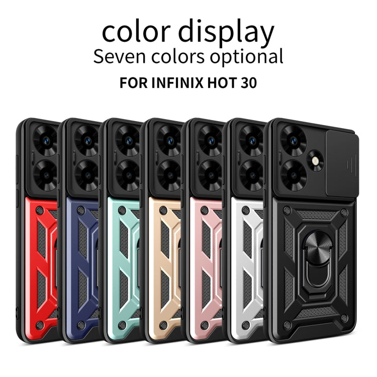 For Infinix Hot 30 Sliding Camera Cover Design TPU+PC Phone Case(Green) - Infinix Cases by buy2fix | Online Shopping UK | buy2fix