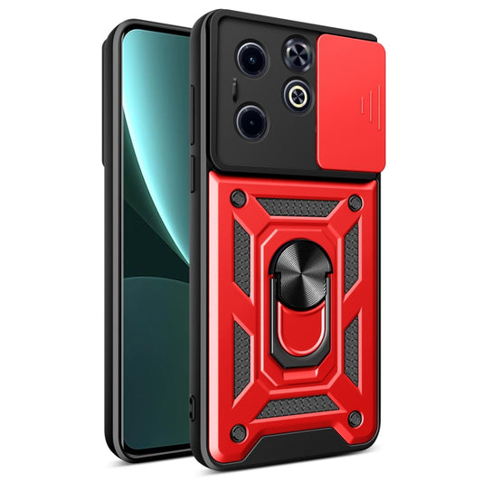 For Infinix Hot 40i / Smart 8 Sliding Camera Cover Design TPU+PC Phone Case(Red) - Infinix Cases by buy2fix | Online Shopping UK | buy2fix