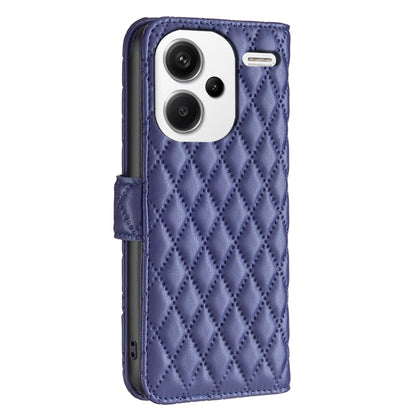 For Xiaomi Redmi Note 13 Pro+ 5G Diamond Lattice Wallet Leather Flip Phone Case(Blue) - Note 13 Pro+ Cases by buy2fix | Online Shopping UK | buy2fix