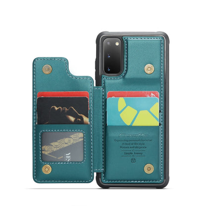 For Samsung Galaxy S20 CaseMe C22 Card Slots Holder RFID Anti-theft Phone Case(Blue Green) - Galaxy Phone Cases by CaseMe | Online Shopping UK | buy2fix