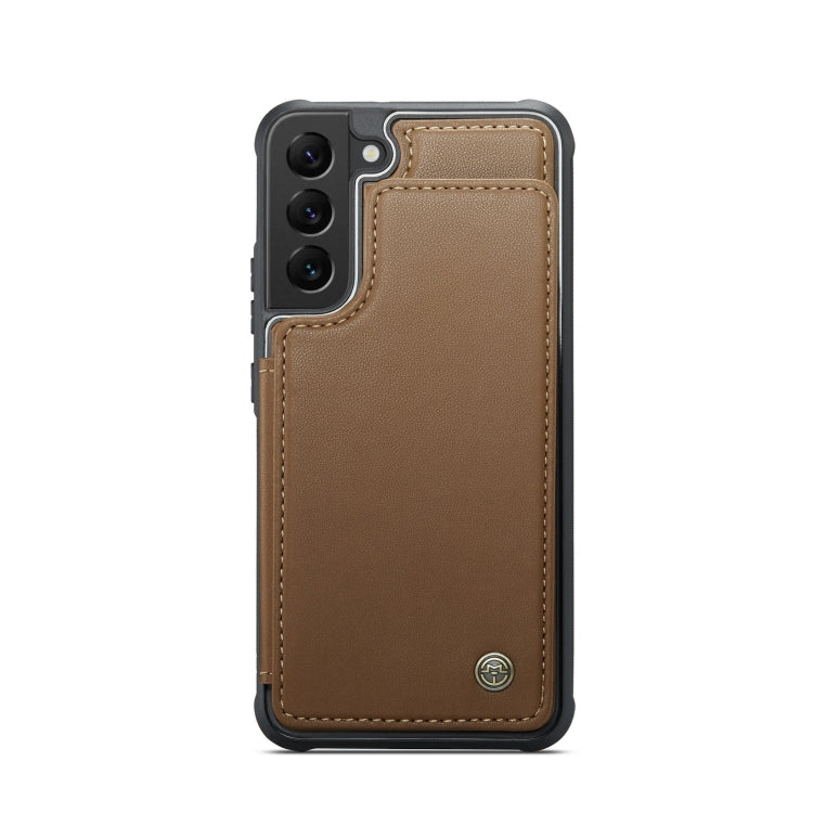 For Samsung Galaxy S21 5G CaseMe C22 Card Slots Holder RFID Anti-theft Phone Case(Brown) - Galaxy S21 5G Cases by CaseMe | Online Shopping UK | buy2fix