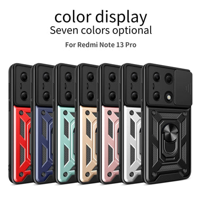 For Xiaomi Redmi Note 13 Pro 4G Global Sliding Camera Cover Design TPU Hybrid PC Phone Case(Rose Gold) - Note 13 Pro Cases by buy2fix | Online Shopping UK | buy2fix