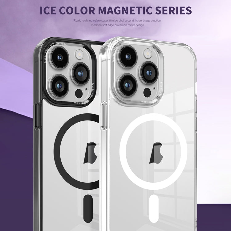 For iPhone 14 Pro Max Ice Color Magnetic Series PC + Acrylic Magsafe Phone Case(Blue) - iPhone 14 Pro Max Cases by buy2fix | Online Shopping UK | buy2fix