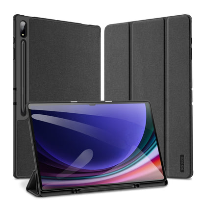 For Samsung Galaxy Tab S10 Ultra DUX DUCIS Domo Series Magnetic Flip Leather Tablet Case(Black) - Other Galaxy Tab PC by DUX DUCIS | Online Shopping UK | buy2fix