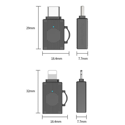 USB to USB-C / Type-C Multifunction Travel Case Shape Apapter(Light Gold) - Converter & Adapter by buy2fix | Online Shopping UK | buy2fix