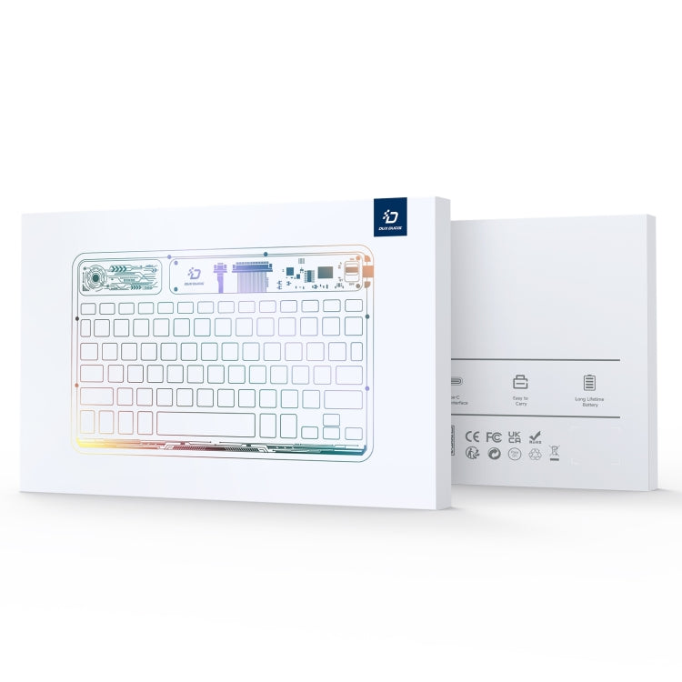 DUX DUCIS CK Series Crystal Transparent Wireless Bluetooth Keyboard - Universal Keyboard by DUX DUCIS | Online Shopping UK | buy2fix