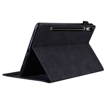 For Samsung Galaxy Tab S9 FE Splicing Shockproof Leather Tablet Case(Black) - Galaxy Tab S9 FE by buy2fix | Online Shopping UK | buy2fix